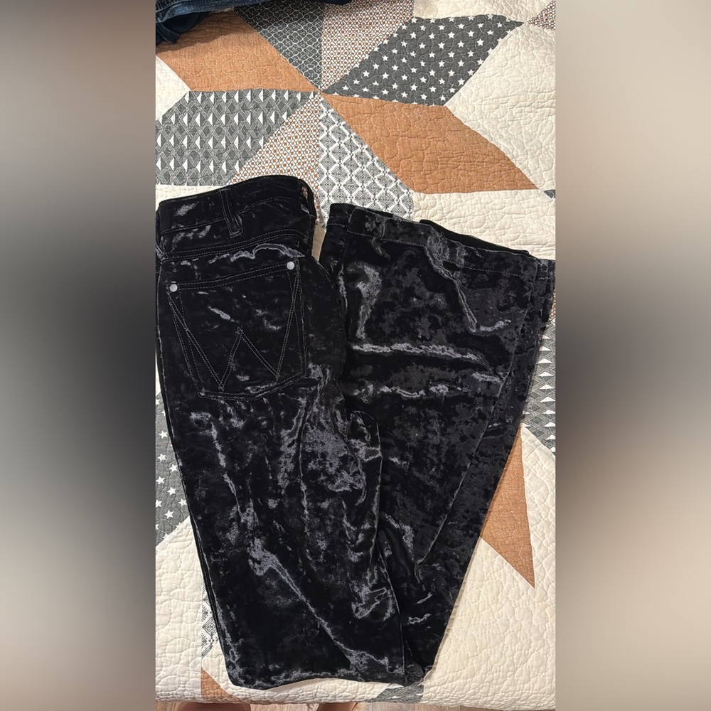 Wrangler Black Velvet Flare Jeans